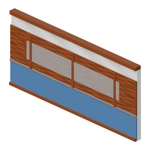 Lounge wall panel, 6 m (Cruise Ship Deck and Lounge)