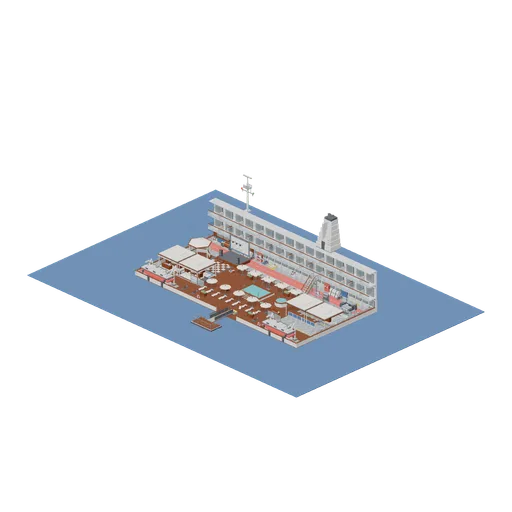 Cruise ship pool deck and promenade (Cruise Ship Deck and Lounge)