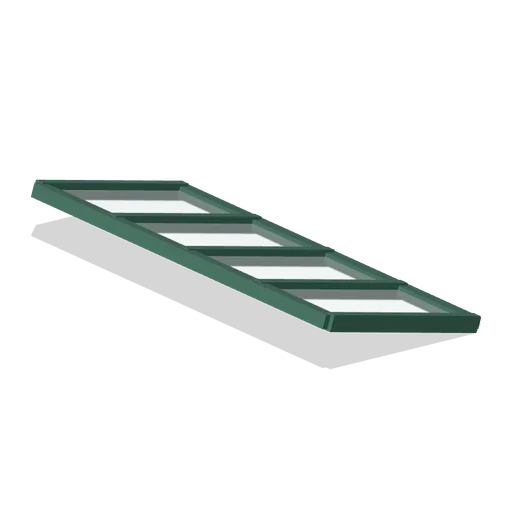 Pitched roof glazing panel, 3 m (Botanical Glasshouse and Palm House)