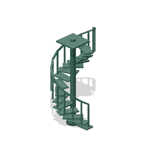 Cast iron spiral stair, 3.4 m rise (Botanical Glasshouse and Palm House)