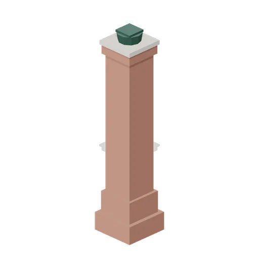 Brick boiler flue chimney, 5.6 m (Botanical Glasshouse and Palm House)