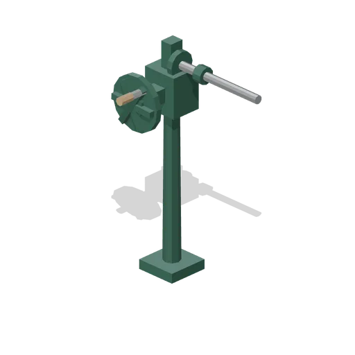 Ventilation crank gear and standard (Botanical Glasshouse and Palm House)