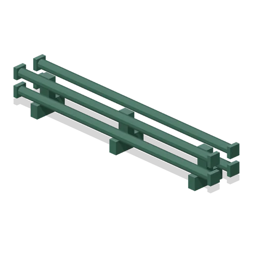 Cast iron heating pipe run, 3 m (Botanical Glasshouse and Palm House)
