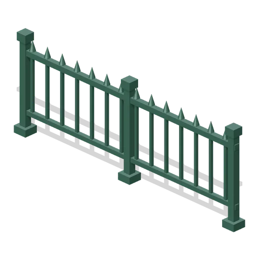 Cast iron railing run, 3 m (Botanical Glasshouse and Palm House)