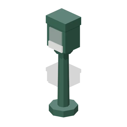 Iron donation box on a standard (Botanical Glasshouse and Palm House)