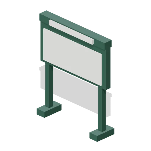 Specimen sign board, blank (Botanical Glasshouse and Palm House)