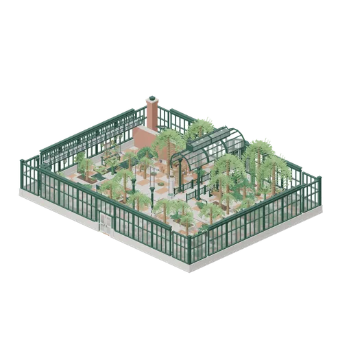 Palm house under glass (Botanical Glasshouse and Palm House)