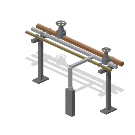 Pipework Run with Valves (Distillery and Bonded Warehouse)