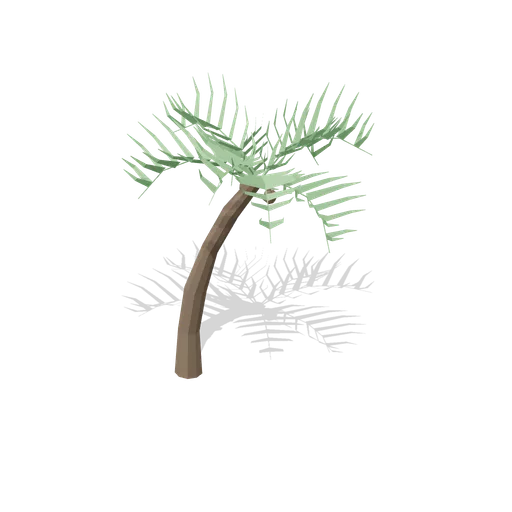 Stylized Palm Tree Leaning (Stylized Trees and Rocks Kit)