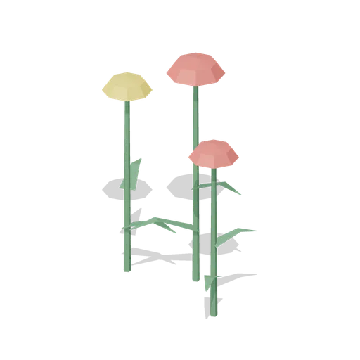 Stylized Red Flowers (Stylized Trees and Rocks Kit)