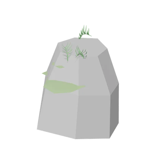 Stylized Cliff Block With Ferns (Stylized Trees and Rocks Kit)