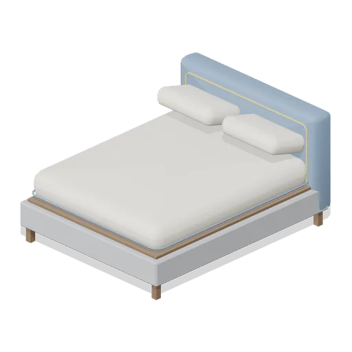 Double Bed Upholstered (Bedroom and Living Room Furniture)