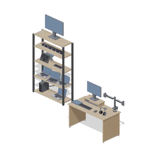 Accessory Stock Wall (Computers and Desk Gadgets)