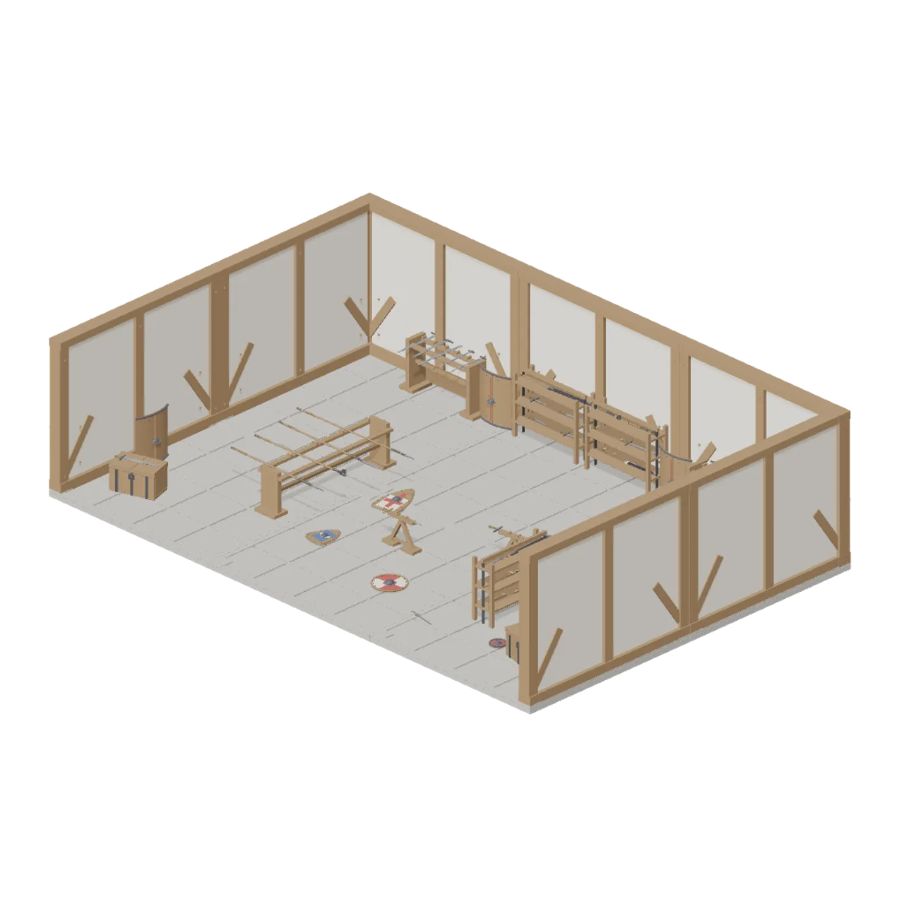 Swords, Shields and Melee Arms assembled scene