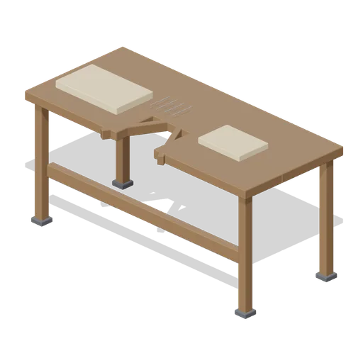 Packet Cutting Bench With Birdsmouth (Marquetry and Veneer Inlay Workshop)