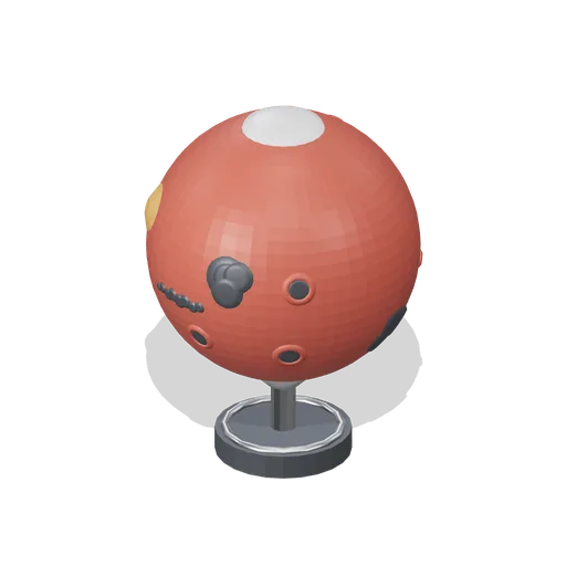Mars Planet Model (Solar System and Astronauts)