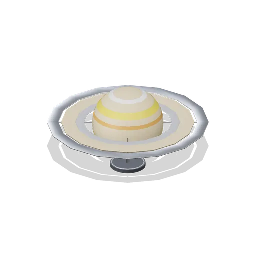 Saturn Planet Model with Rings (Solar System and Astronauts)