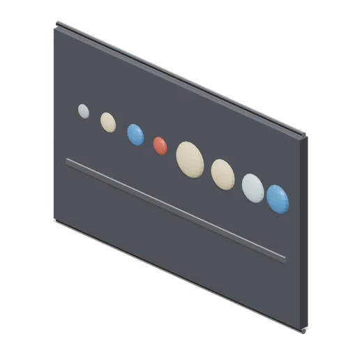 Planet Scale Chart Panel (Solar System and Astronauts)