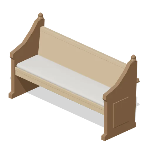 Oak Church Pew (Wedding and Chapel Kit)