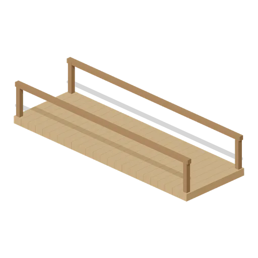Timber Walkway 6m (Medieval Castle Construction)