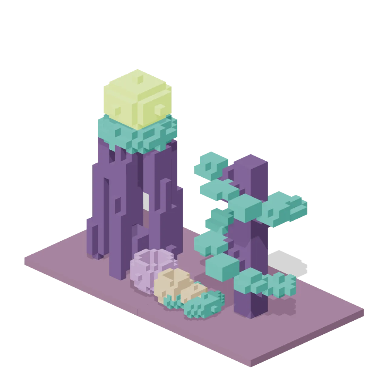 Alien Biosphere assembled scene