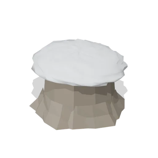 Snow-covered conifer stump (Alpine and Arctic Biomes)
