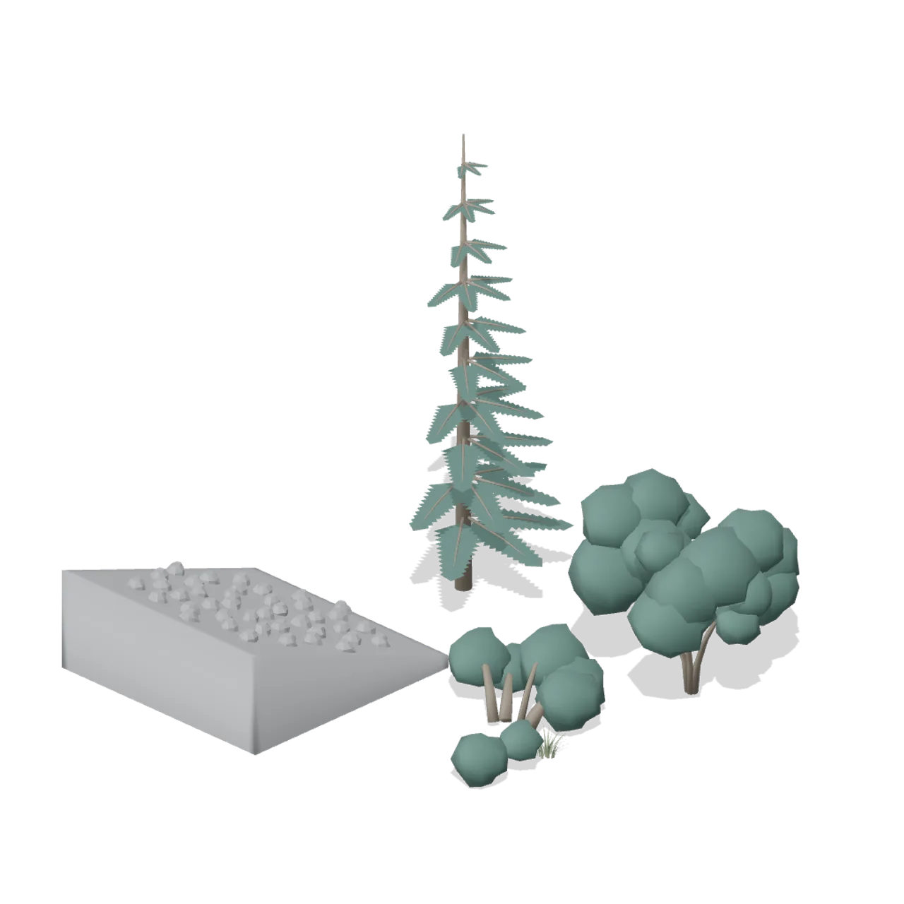 Alpine and Arctic Biomes assembled scene