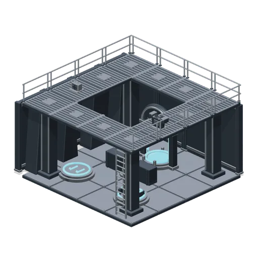 Two-level gothic industrial arena (Arena Shooter Map Kit)