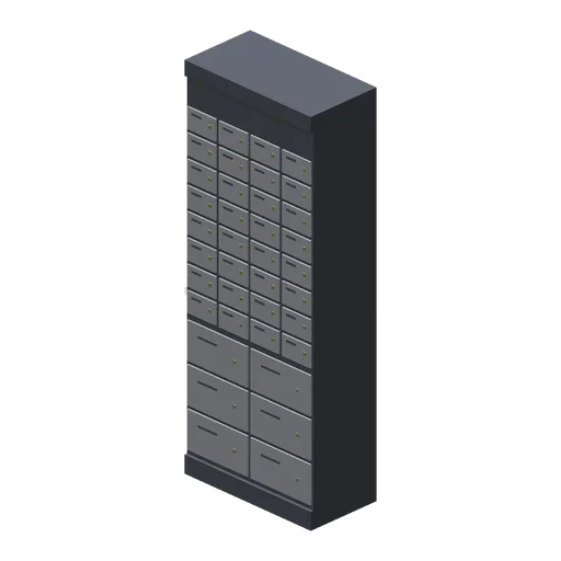 Deposit Box Wall Straight (Bank Vault Heist Kit)