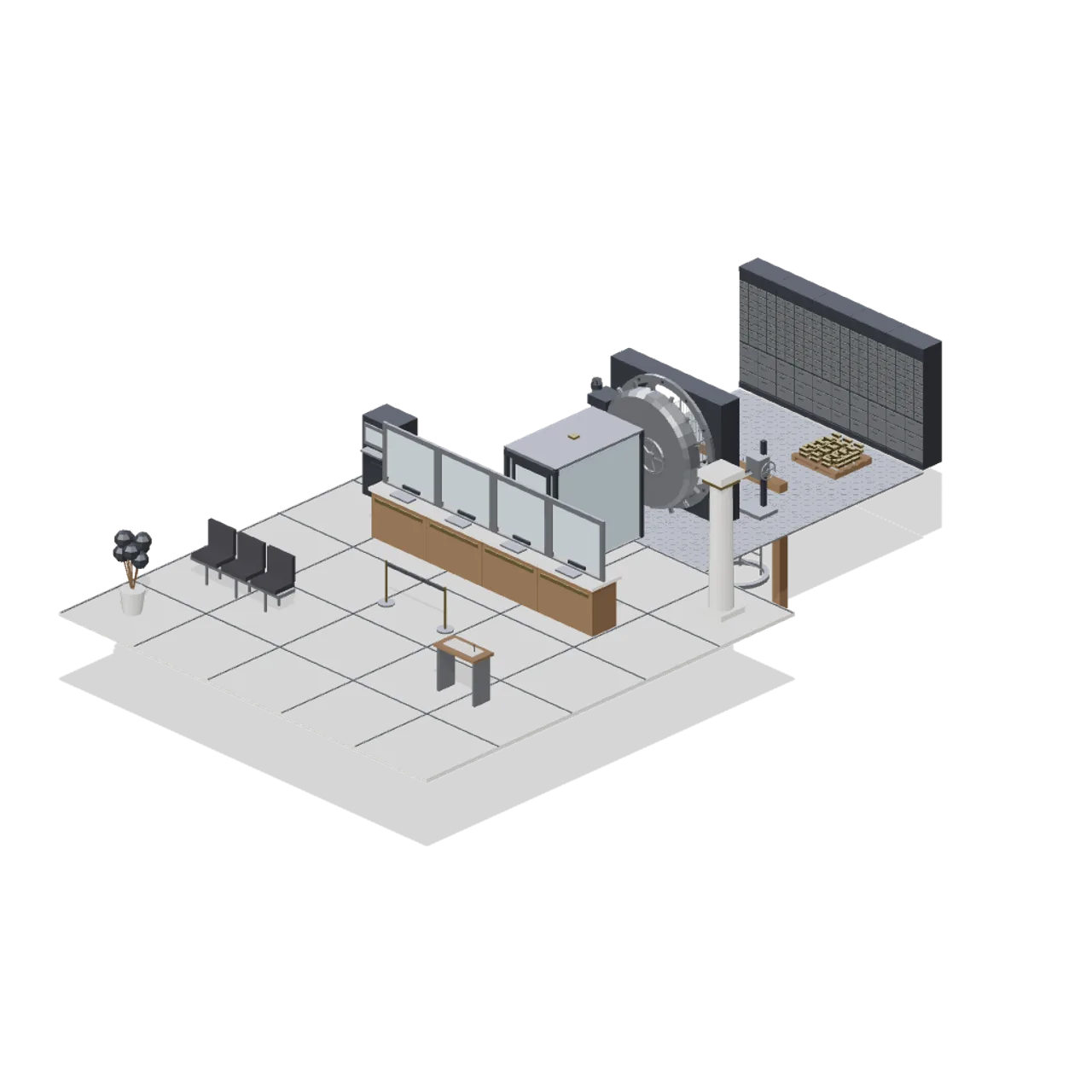 Bank Vault Heist Kit assembled scene