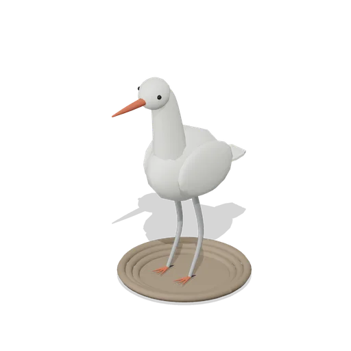 white stork on nest (Birds and Flying Creatures)