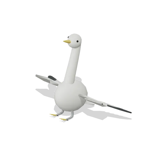 mute swan wings spread (Birds and Flying Creatures)