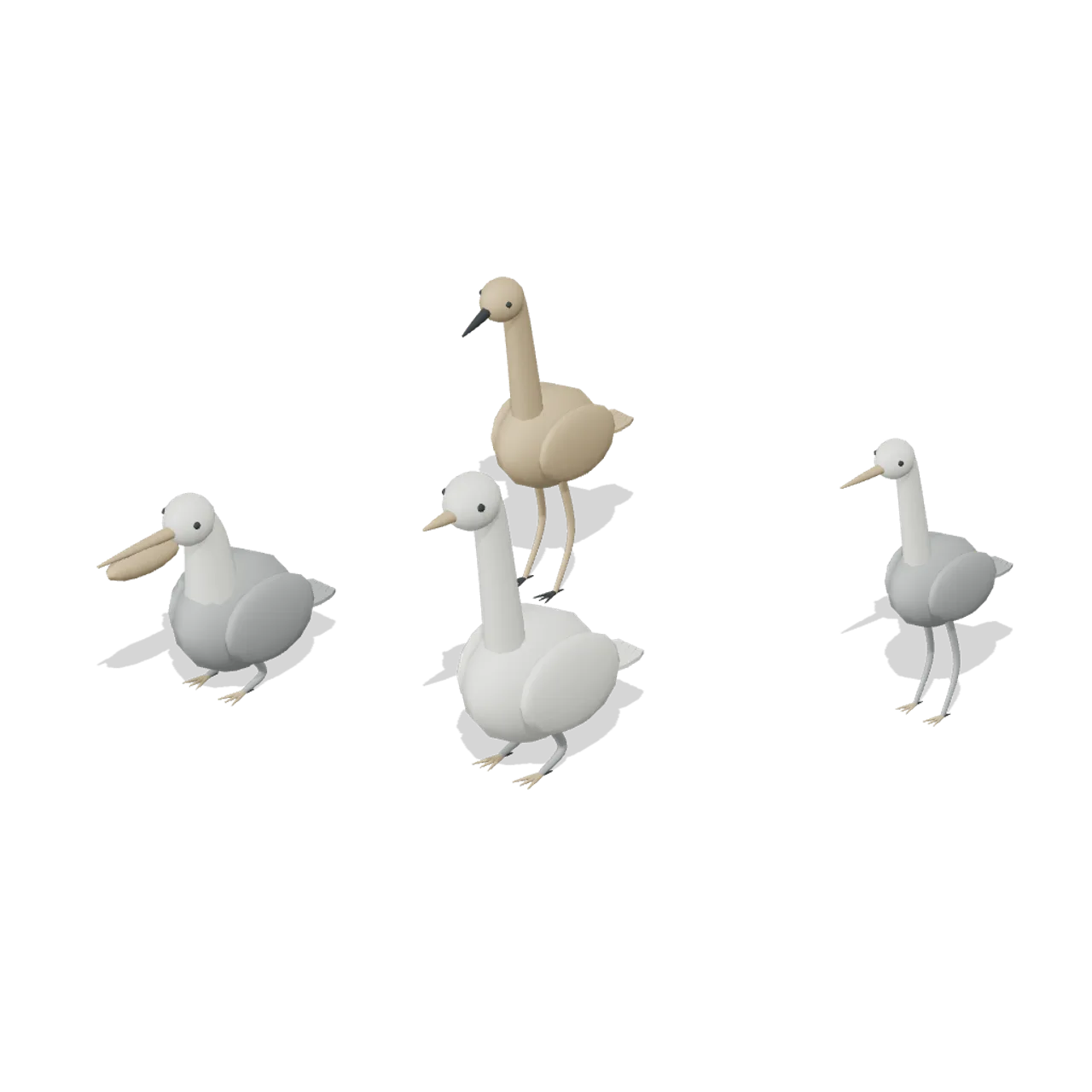 Birds and Flying Creatures assembled scene