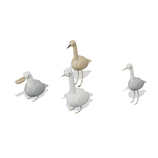 Wetland shore birds (Birds and Flying Creatures)
