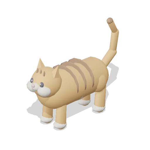 Cat Standing (Ginger Tabby) (Companion Animals and Pet Home)