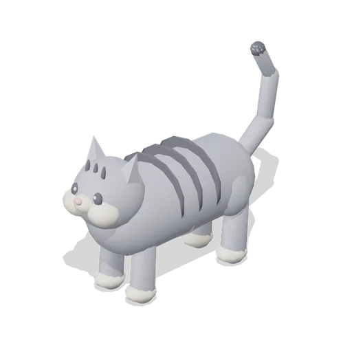 Cat Standing (Grey Tabby) (Companion Animals and Pet Home)