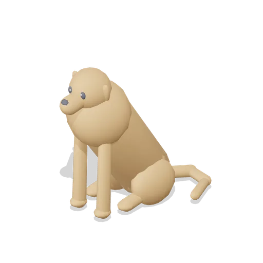 Retriever Sitting (Companion Animals and Pet Home)