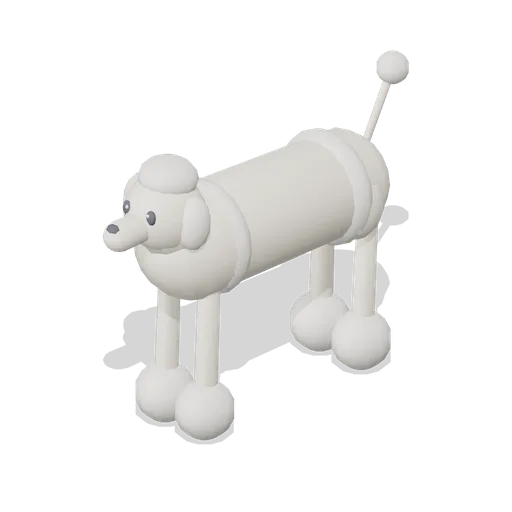 Poodle Standing (Companion Animals and Pet Home)