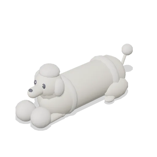 Poodle Lying (Companion Animals and Pet Home)