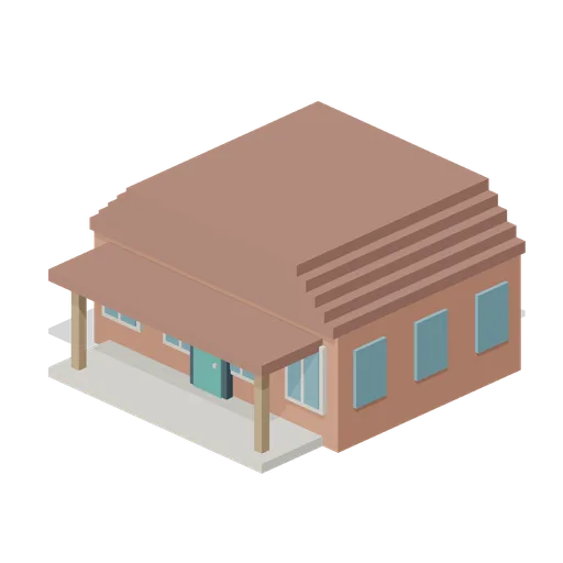 Porch Bungalow (Voxel City Districts)
