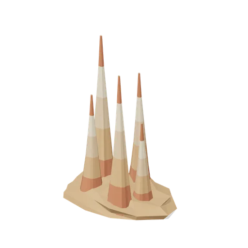 Erosion spire cluster (Desert Canyons and Oases)