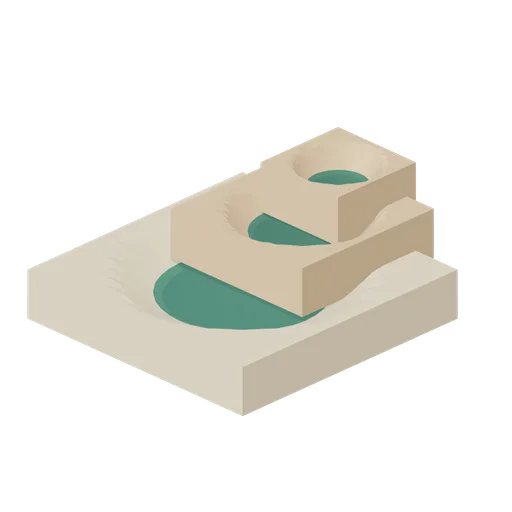 Travertine terrace pools (Desert Canyons and Oases)
