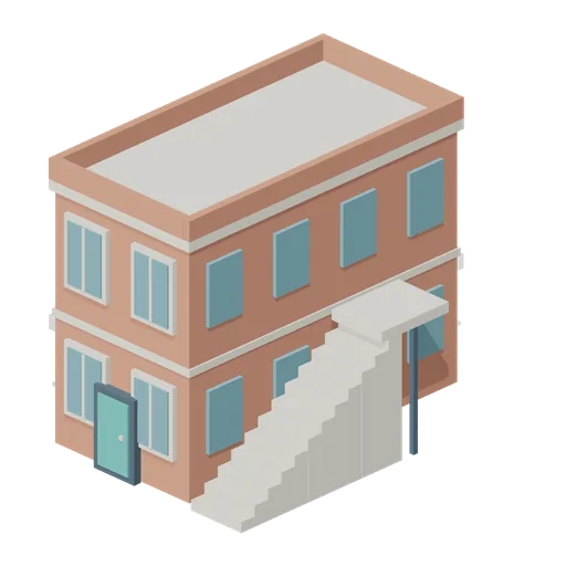Maisonette Stair (Voxel City Districts)