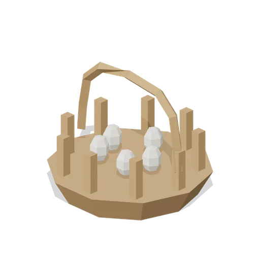 egg basket (Farm Livestock and Barnyard)