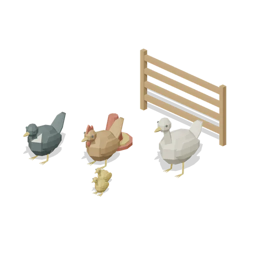 Poultry yard (Farm Livestock and Barnyard)
