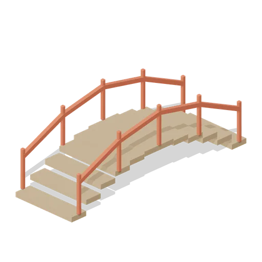 Arched Garden Bridge (Feudal Japan Castle Town)