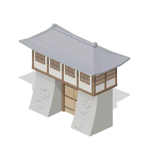 Gate House (Yaguramon) (Feudal Japan Castle Town)