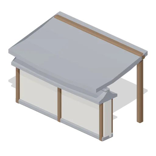 Wall Walk Roofed (Feudal Japan Castle Town)