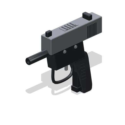 Service pistol with slide open (FPS Weapon Set and Firing Range)