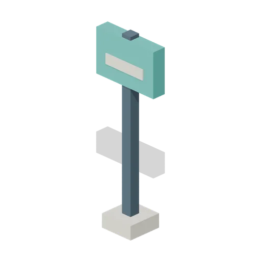 Taxi Rank Sign (Voxel City Districts)